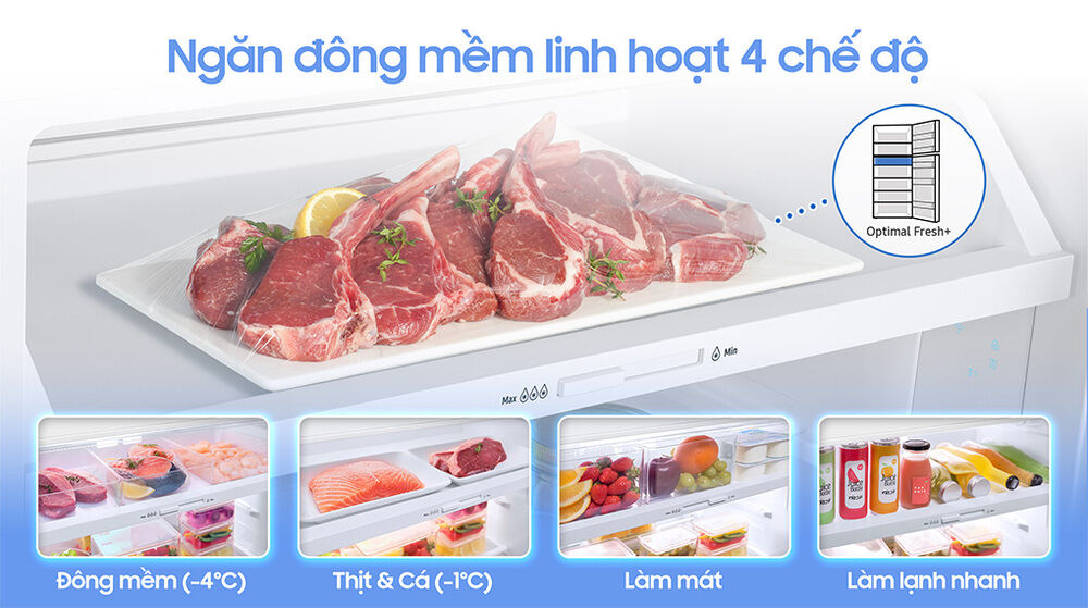 Tủ lạnh Samsung Inverter 382 lít RT38CB6784C3SV - Ngăn đông mềm tủ lạnh samsung inverter 382 lít rt38cb6784c3sv - ngăn đông mềm