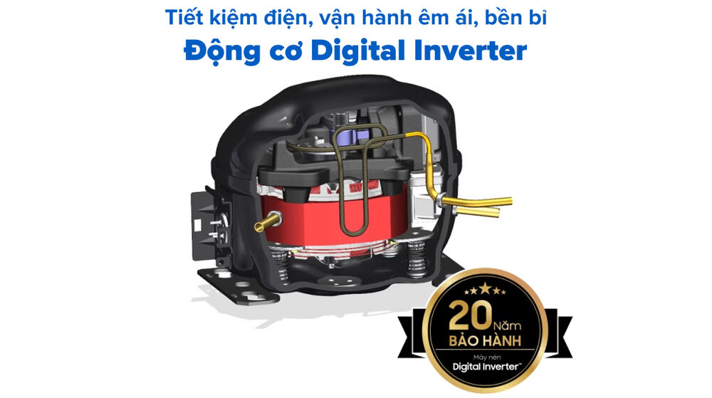 Tủ lạnh Samsung Inverter 382 lít RT38CB6784C3SV - Công nghệ Inverter tủ lạnh samsung inverter 382 lít rt38cb6784c3sv - công nghệ inverter