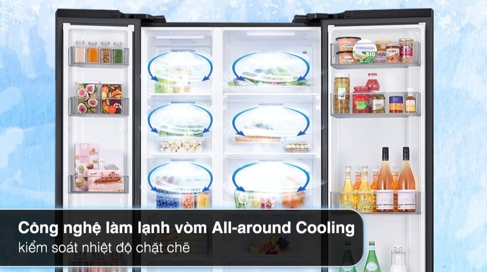 tủ lạnh samsung inverter 583 lít side by side rs57dg400em9sv