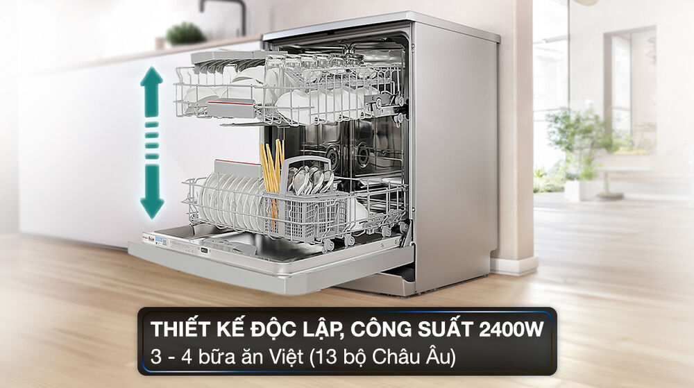 Máy rửa bát độc lập Bosch SMS4EKI06E - Công suất - Độ ồn máy rửa bát độc lập bosch sms4eki06e - công suất - độ ồn
