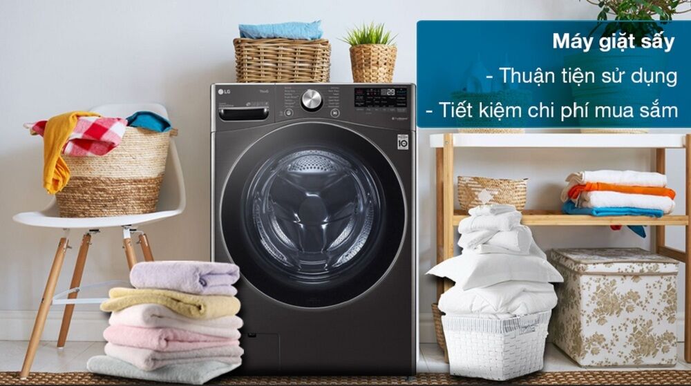 máy giặt sấy lg inverter 21 kg f2721hvrb - tích hợp giặt sấy thuận tiện cho việc sử dụng, tiết kiệm chi phí