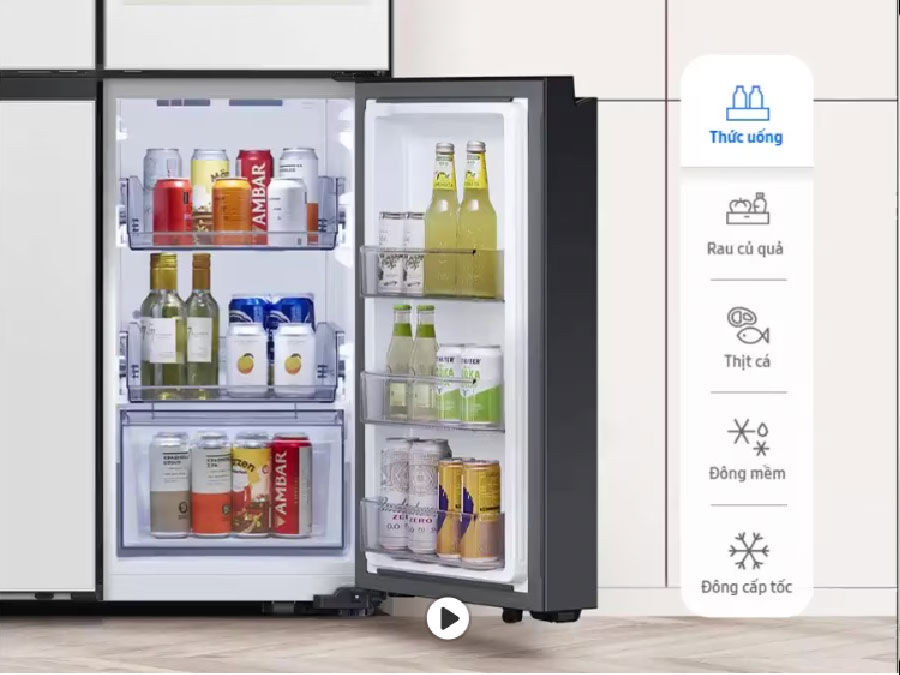 tủ lạnh samsung inverter 636 lít multi door bespoke rf65db990012sv