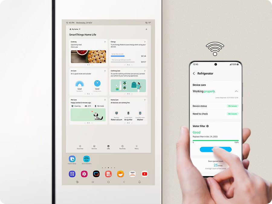tủ lạnh samsung inverter 636 lít multi door bespoke rf65db990012sv