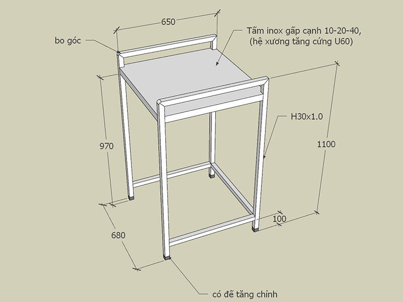 bản vẽ chân kệ máy giặt, máy sấy