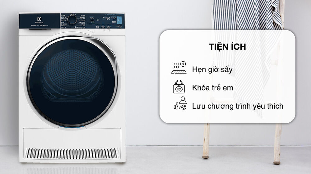 Máy sấy bơm nhiệt Electrolux UltimateCare 9 kg EDH903R9WB máy sấy bơm nhiệt electrolux ultimatecare 9 kg edh903r9wb
