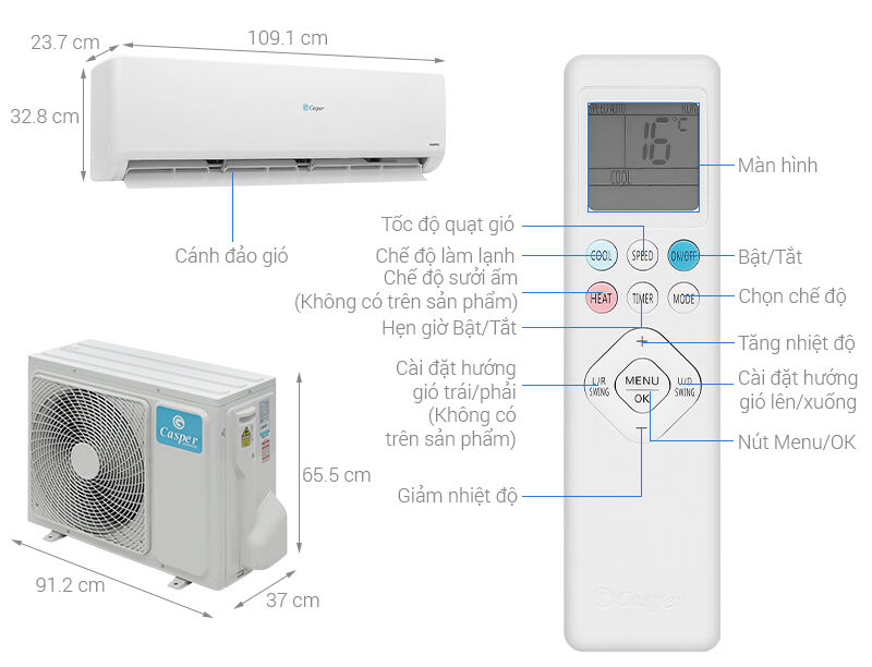 máy lạnh casper inverter 2.5 hp gc-24is35