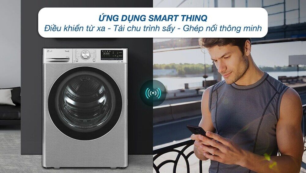 máy sấy bơm nhiệt lg 10.5 kg dvhp50p