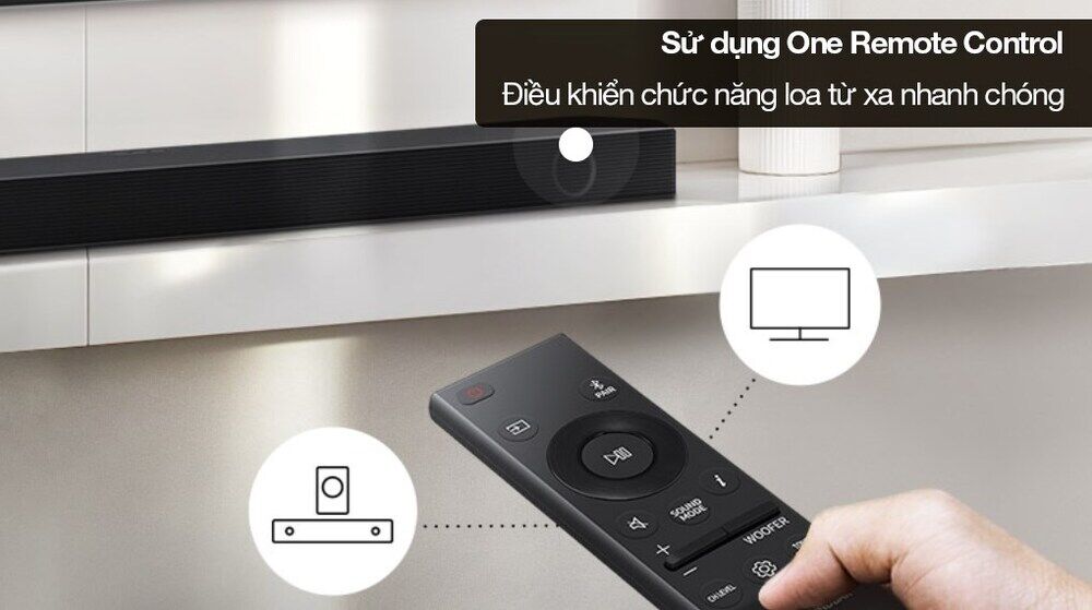 loa thanh samsung hw-q990d/xv 656w-điều khiển thông minh one remote control từ xa tiện lợi