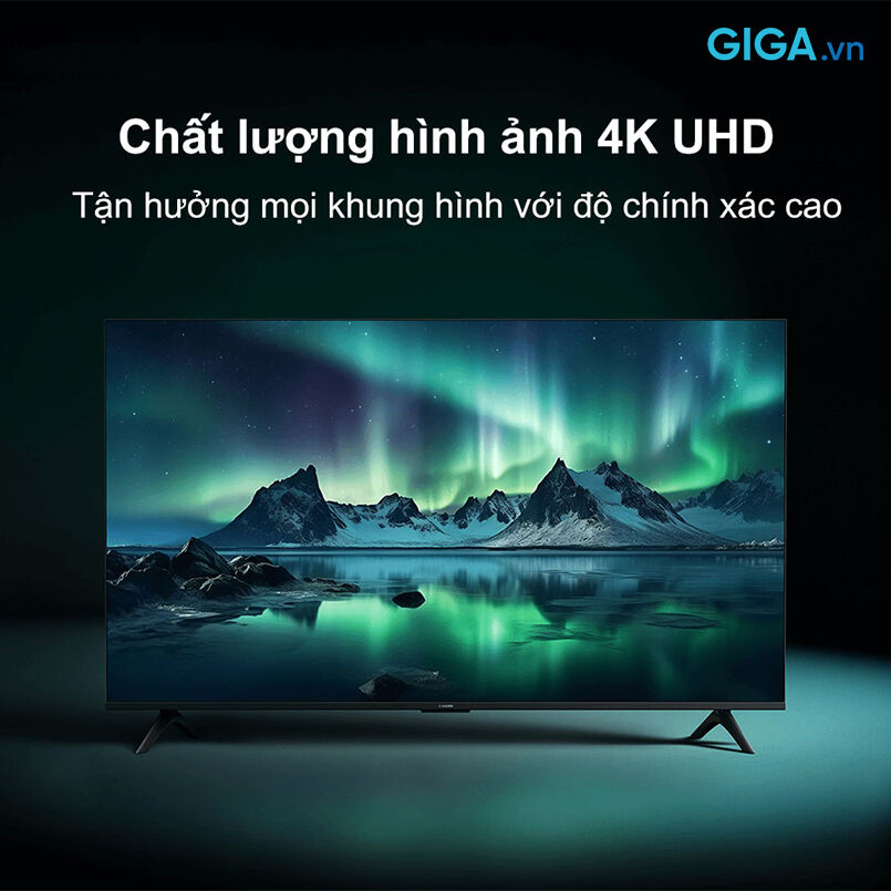 tivi xiaomi 43 inch a google tv 2026 mang đến trải nghiệm xem vượt trội với hình ảnh 4k siêu sắc nét và 1.07 tỷ màu đầy ấn tượng.