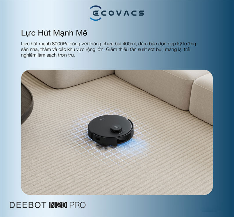 robot hút bụi lau nhà ecovacs deebot n20 pro