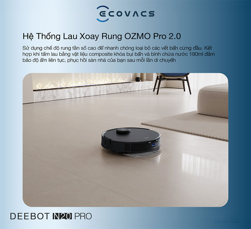 robot hút bụi lau nhà ecovacs deebot n20 pro