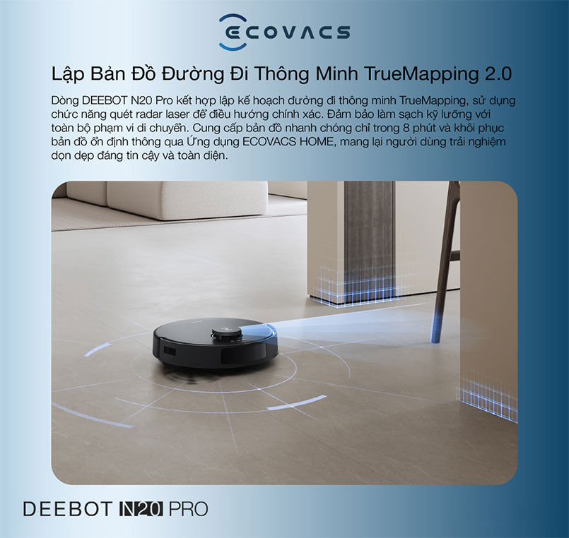 robot hút bụi lau nhà ecovacs deebot n20 pro