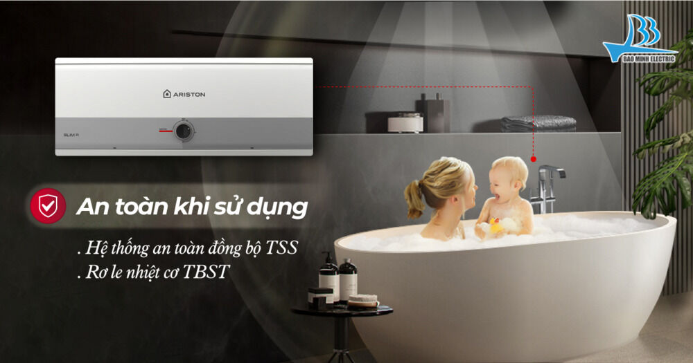 bình nóng lạnh ariston slim3-r sử dụng an toàn