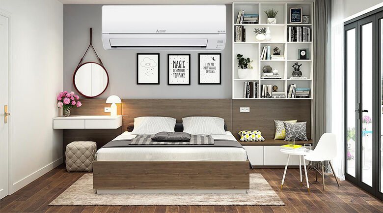 thiết kế trẻ trung - điều hòa mitsubishi electric 1 chiều 9212 btu ms-js25vf