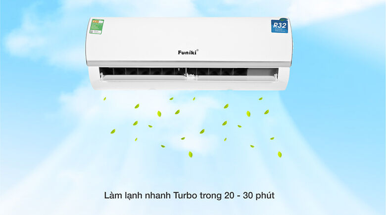 làm lạnh nhanh tức thì -điều hoà funiki 1 chiều 18000 btu hsc18tmu