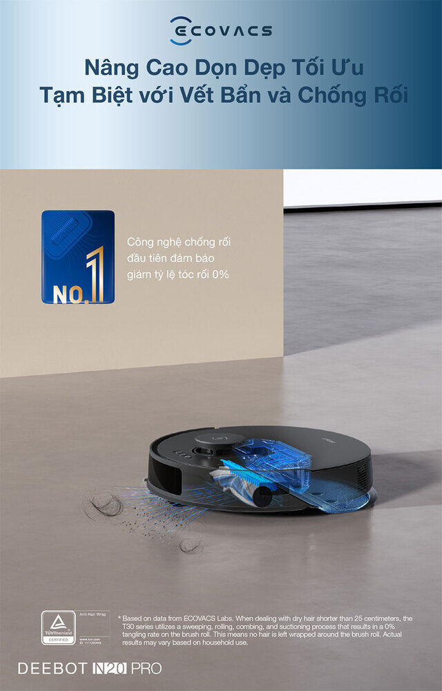 robot hút bụi lau nhà ecovacs deebot n20 pro