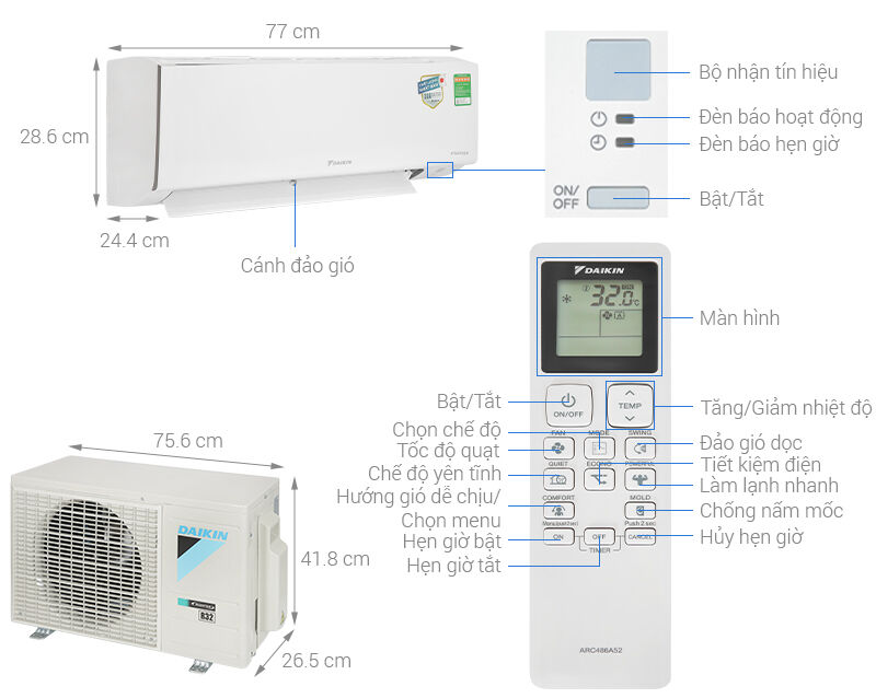 điều hòa daikin inverter 1 hp atkb25yvmv