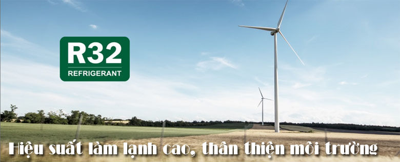 điều hòa panasonic gas r32 hiệu suất cao, thân thiện môi trường