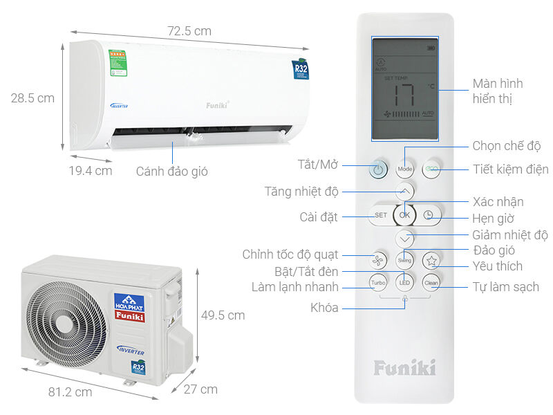 máy lạnh funiki inverter 1 hp hic09tmu