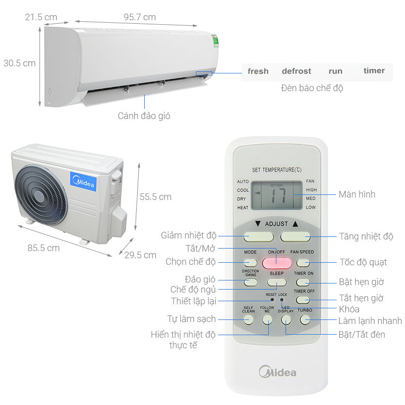 máy lạnh midea 2 hp msaf-18crn8