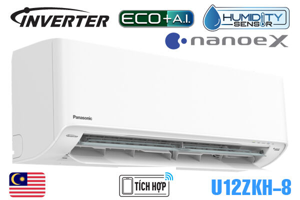 panasonic u12zkh-8, điều hòa panasonic 1 chiều 12000btu inverter