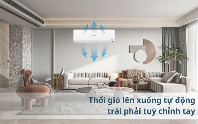 Cơ chế thổi gió trên điều hòa Casper Inverter 12000 BTU GC-12IS35 cơ chế thổi gió trên điều hòa casper inverter 12000 btu gc-12is35