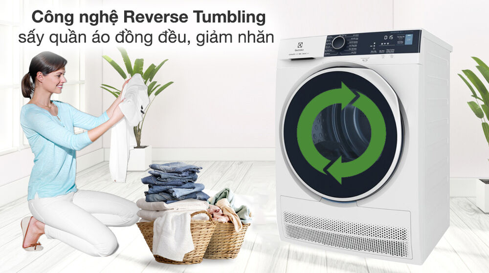 Máy sấy ngưng tụ Electrolux 8 kg EDC804P5WB - Công nghệ sấy nổi bật máy sấy ngưng tụ electrolux 8 kg edc804p5wb - công nghệ sấy nổi bật
