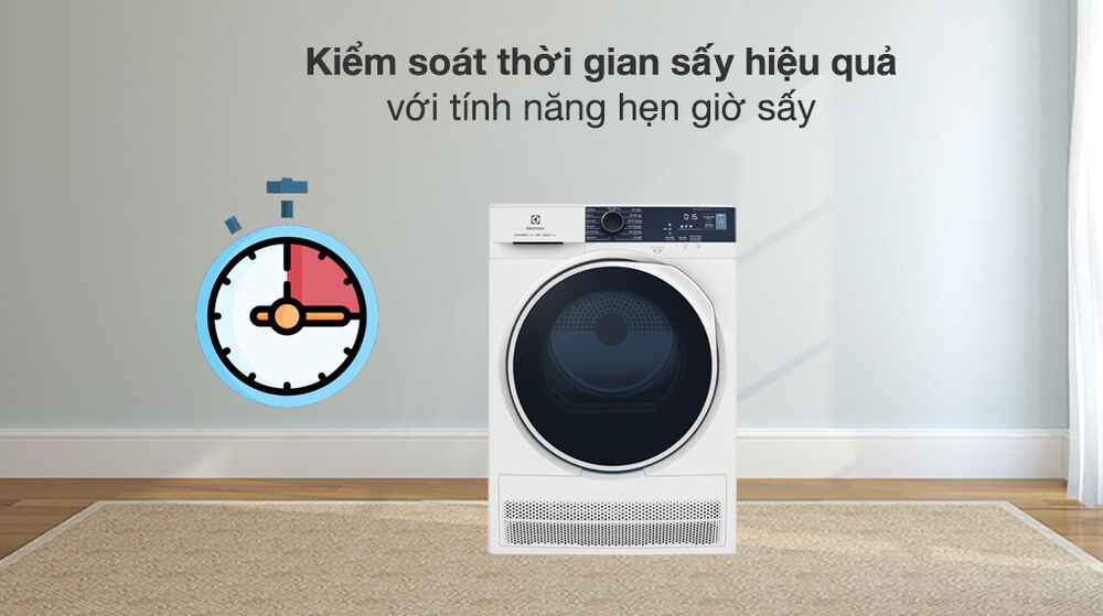 Máy sấy ngưng tụ Electrolux 8 kg EDC804P5WB - Tiện ích máy sấy ngưng tụ electrolux 8 kg edc804p5wb - tiện ích