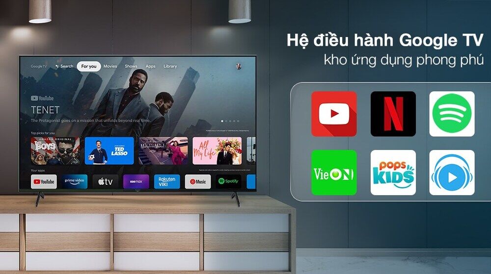google tivi sony 4k 43 inch kd-43x75k - hệ điều hành