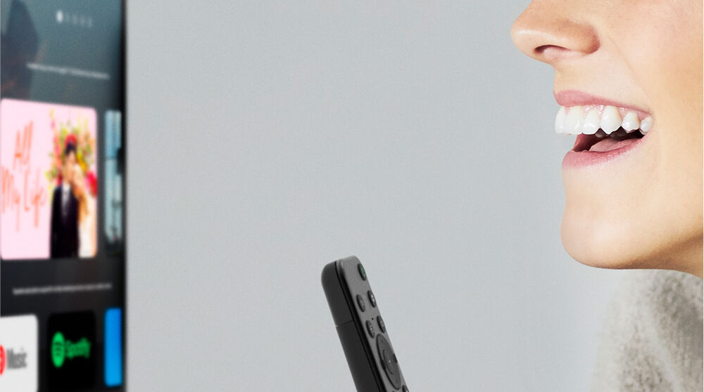 google tivi sony 4k 43 inch kd-43x75k - tìm kiếm qua remote