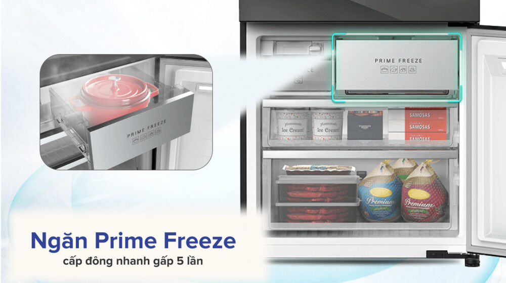 tủ lạnh panasonic 540 lít nr-yw590ymmv - ngăn prime freeze