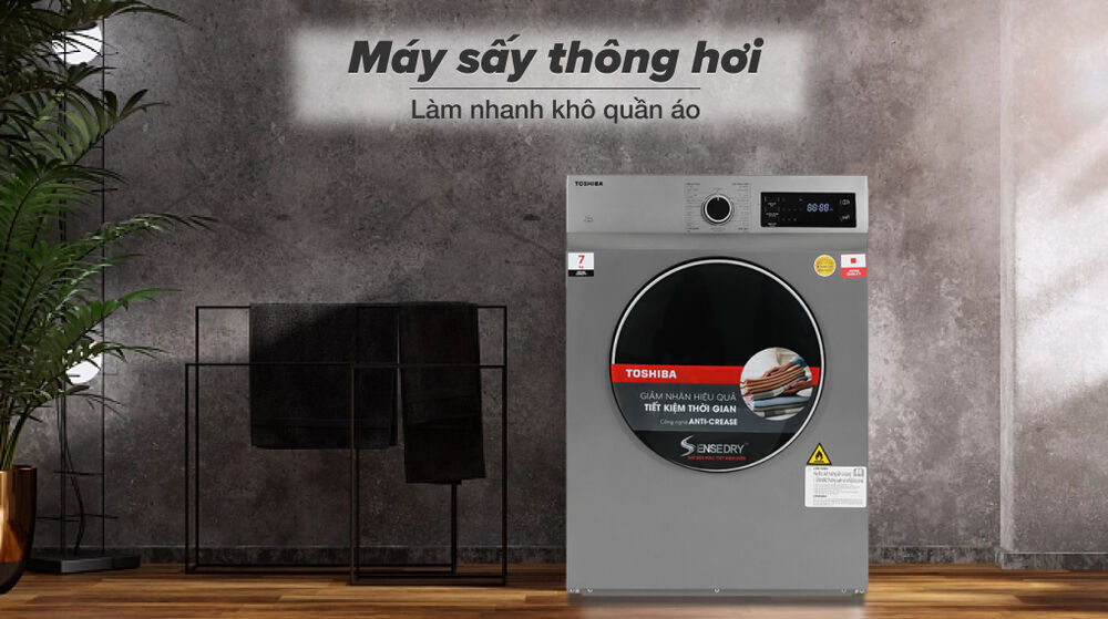máy sấy thông hơi 7 kg toshiba td-h80sev(sk) - sấy thông hơi