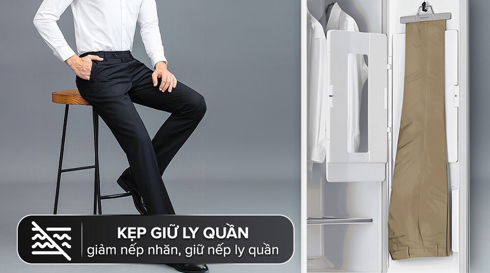 Kẹp giữ ly quần Tủ chăm sóc quần áo thông minh LG Styler Inverter 5 móc S5MB kẹp giữ ly quần tủ chăm sóc quần áo thông minh lg styler inverter 5 móc s5mb