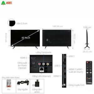 Smart Tivi Samsung 4K 65 inch UA65TU7000 Mới 2020