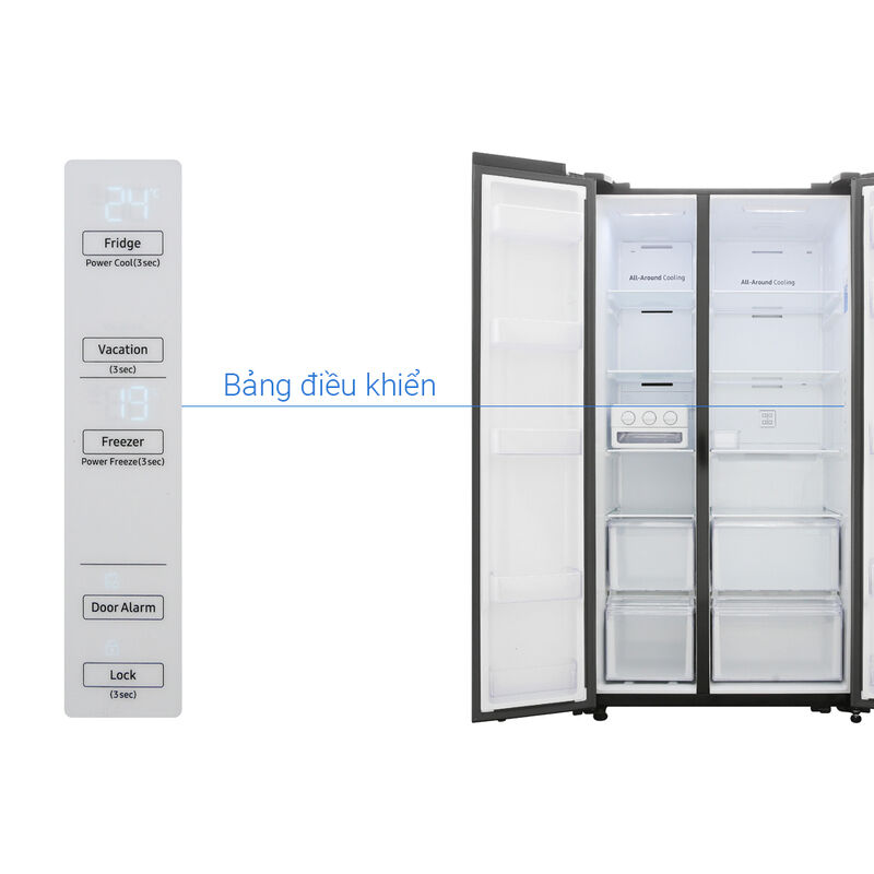 Tủ lạnh Samsung Inverter 655 lít Side By Side RS62R5001B4/SV (2 cánh)