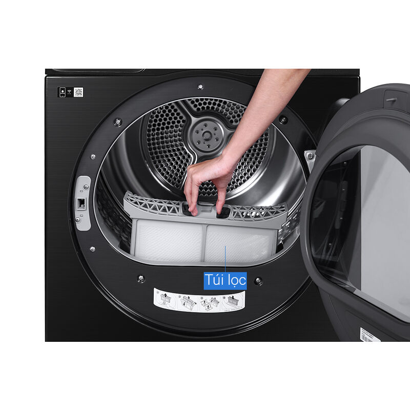 Máy sấy bơm nhiệt Samsung Heatpump AI 9 Kg DV90T7240BB