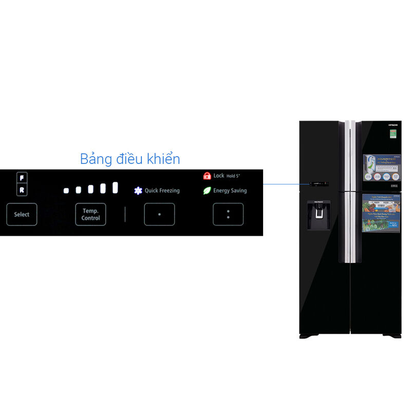 Tủ lạnh Hitachi Inverter 540 lít R-FW690PGV7 GBK