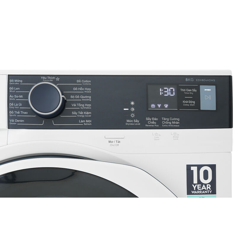 Máy sấy bơm nhiệt Electrolux 8 kg EDH804H5WB