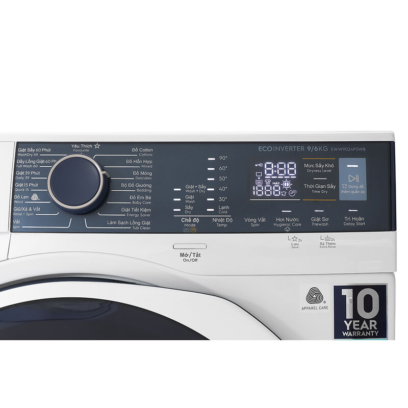 Máy giặt sấy Electrolux Inverter 9 kg EWW9024P5WB