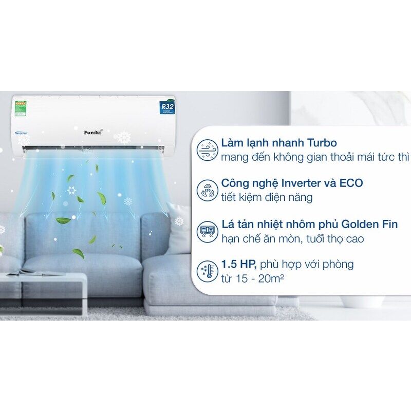 Điều hòa Funiki inverter 12000 BTU 1 chiều HIC12TMU