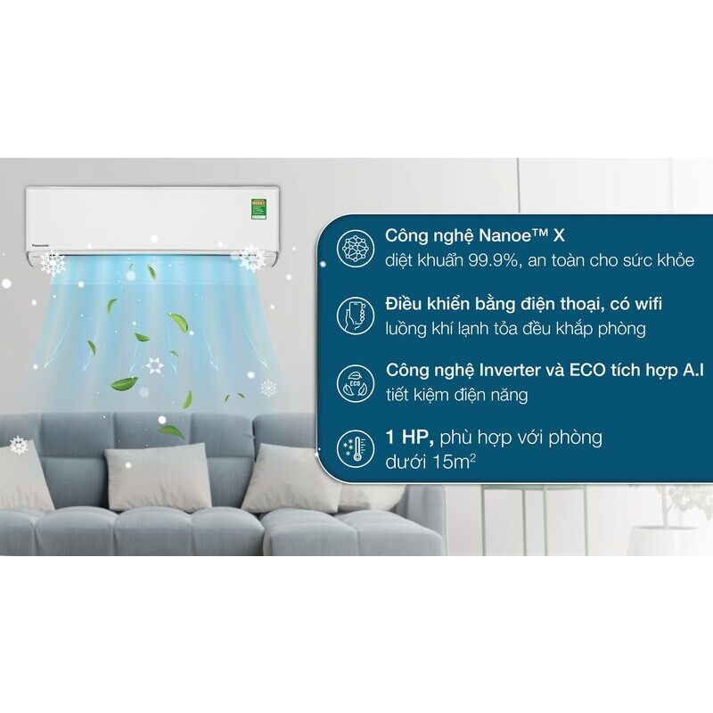 Điều hòa Panasonic 9.000BTU 1 chiều inverter U9ZKH-8