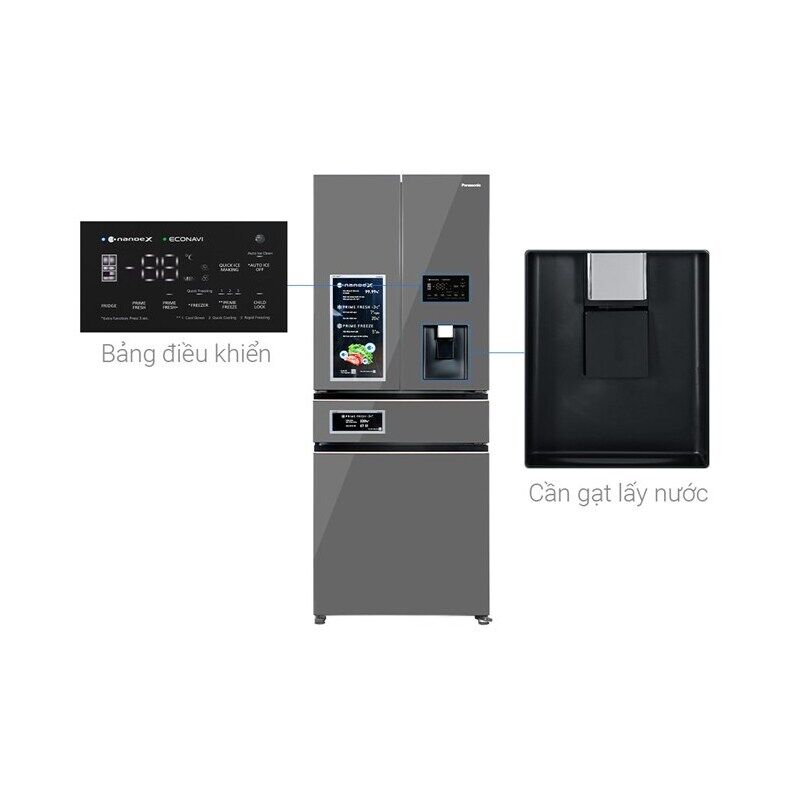 Tủ lạnh Panasonic Inverter 540 lít Multi Door PRIME+ Edition NR-YW590YMMV