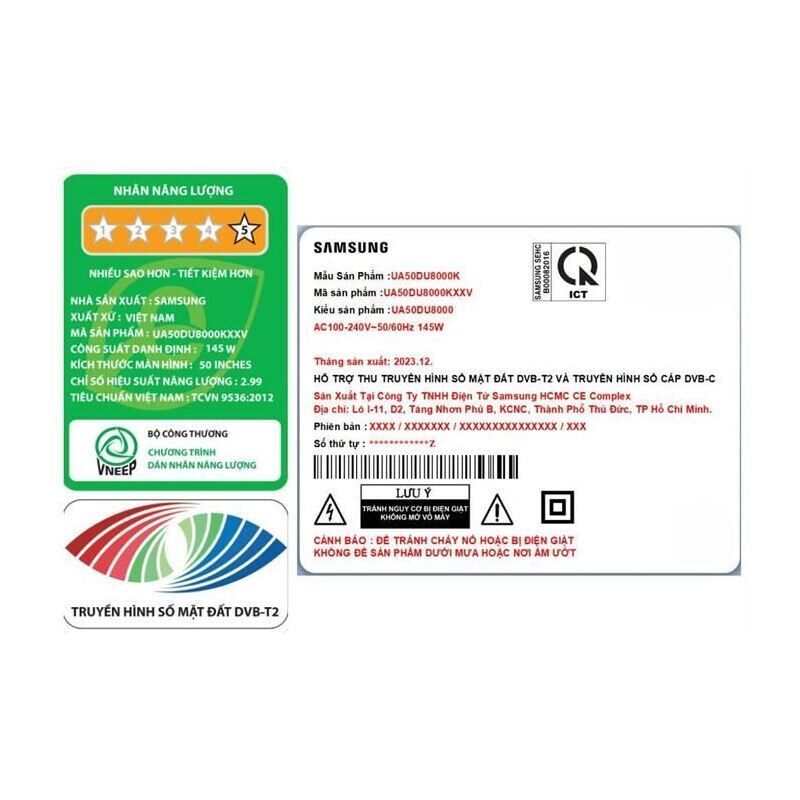 Smart Tivi Crystal UHD Samsung 4K 50 inch UA50DU8000