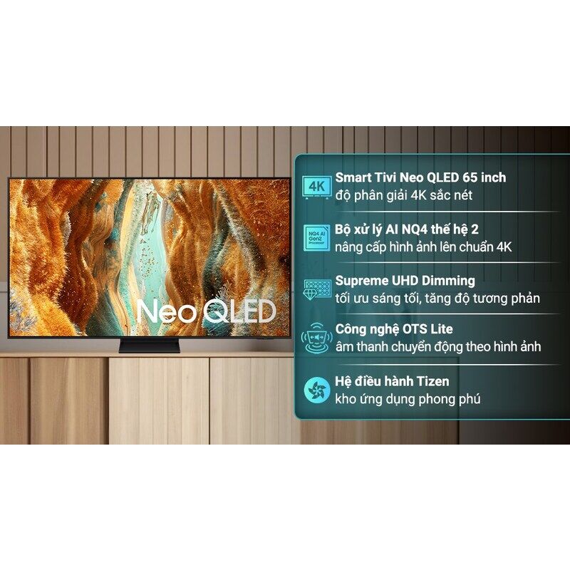 Smart Tivi Neo QLED Samsung AI 4K 65 inch QA65QN70F